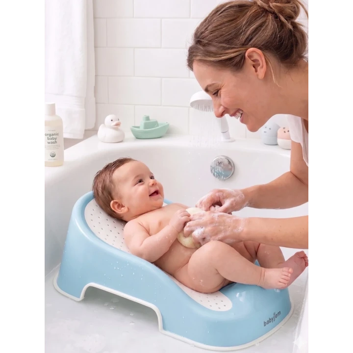 Babyjem Soft Banyo Desteği Bebek Yıkama Yardımcısı Soft Mavi