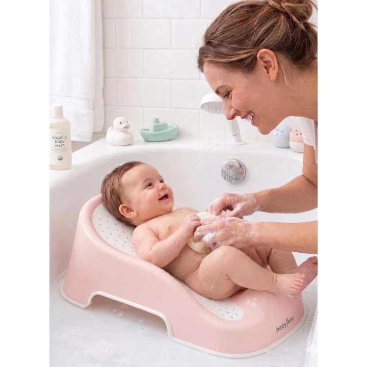 Babyjem Soft Banyo Desteği Bebek Yıkama Yardımcısı Soft Pembe