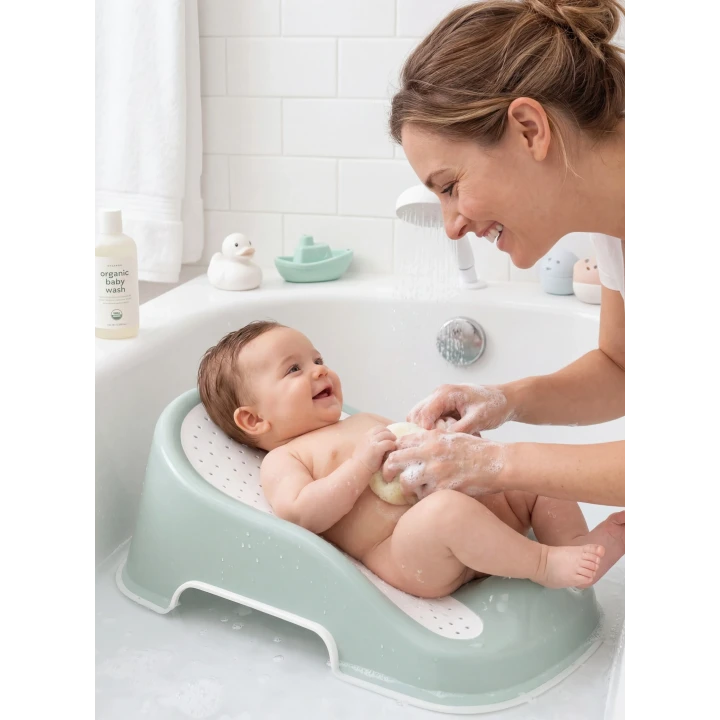 Babyjem Soft Banyo Desteği Bebek Yıkama Yardımcısı Soft Yeşil