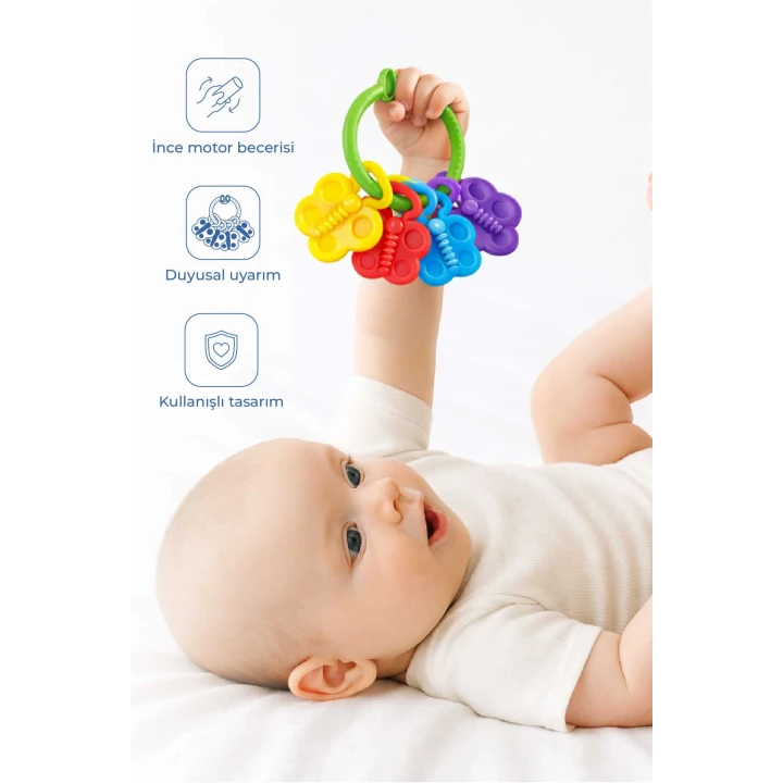 Babyjem Asılabilir Klipsli Renkli Sevimli Çıngırak Soft Dişlik