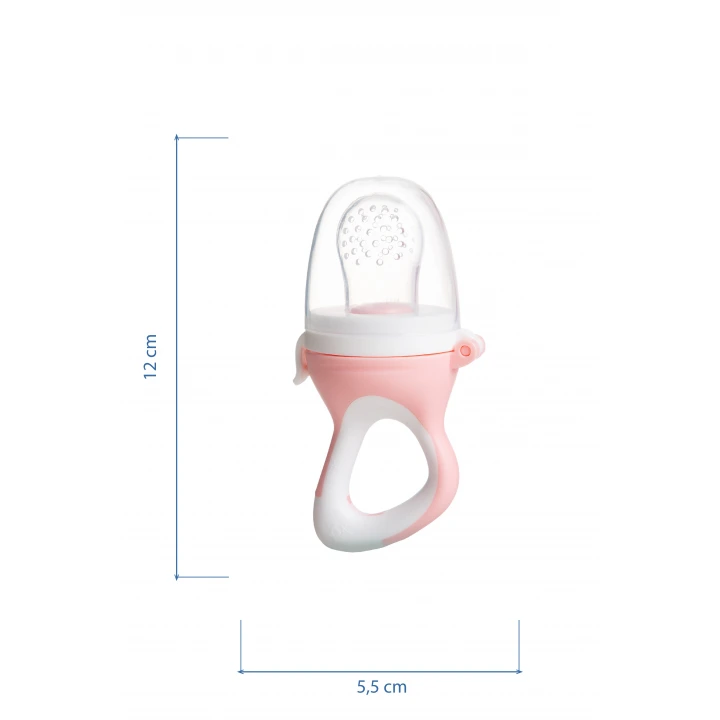 Babyjem Silikon Yumuşak Uçlu Meyve Süzgeçi Sebze Emziği Pembe