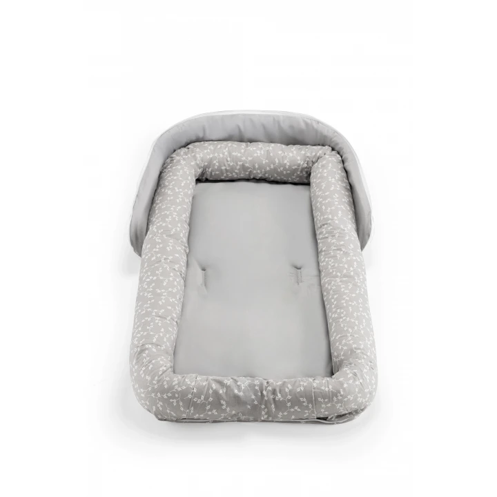 Babyjem Taşınabilir Bebek Yatağı Gri Çİçek