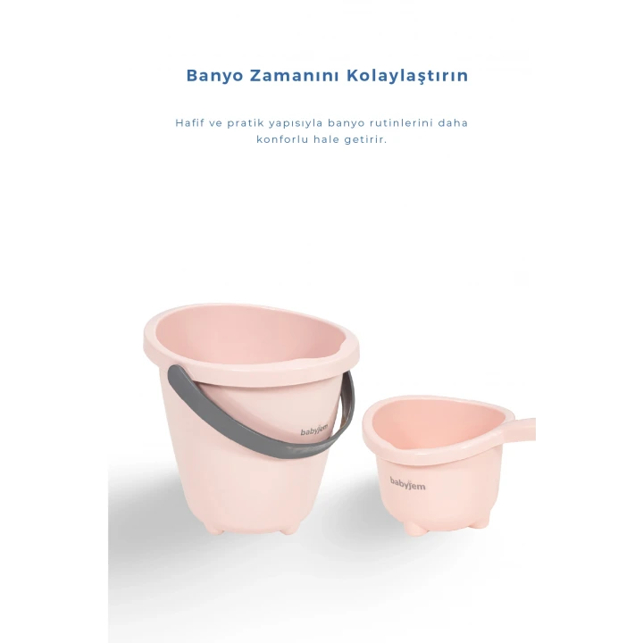 Babyjem Elegant Kova & Maşrapa Set Pembe