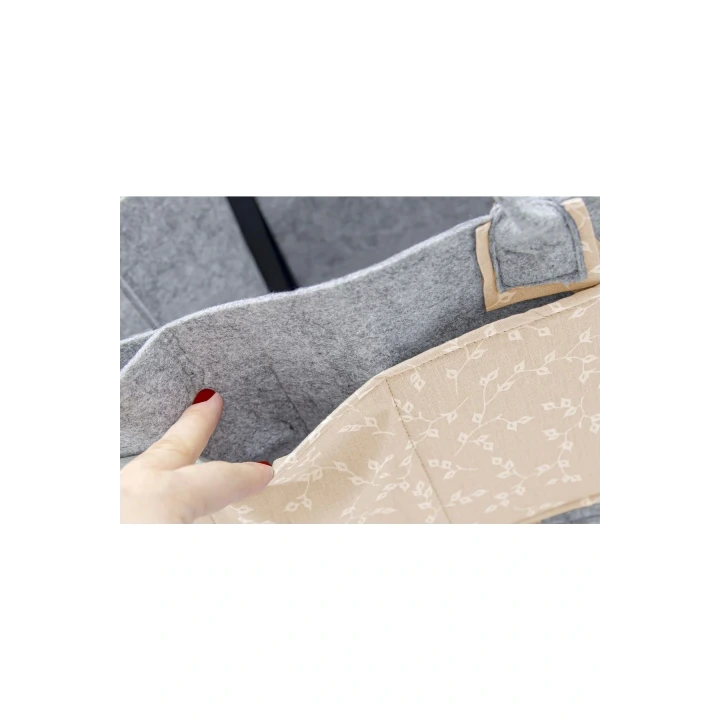 Babyjem Keçe Anne Bebek Bakım Çantası Organizer Somon Çiçek