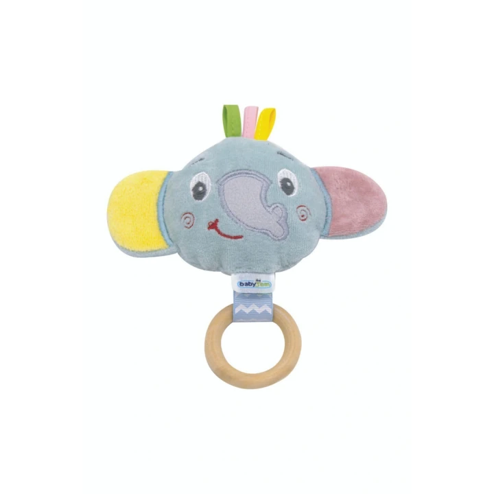 Babyjem Ahşap Halkalı Sevimli Fil Dişlik Yeşil