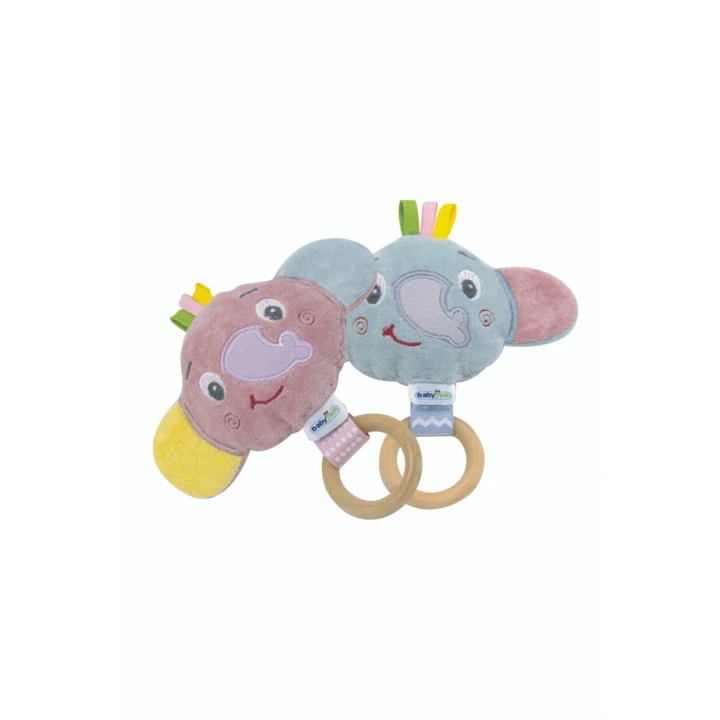 Babyjem Ahşap Halkalı Sevimli Fil Dişlik Yeşil