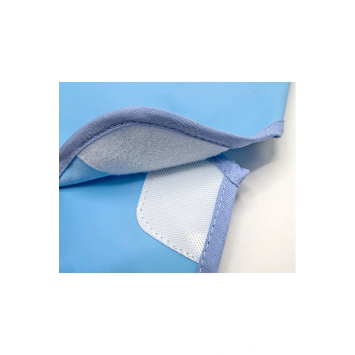 Babyjem Poli Muşamba Kollu Mama Önlüğü Mavi Outlet