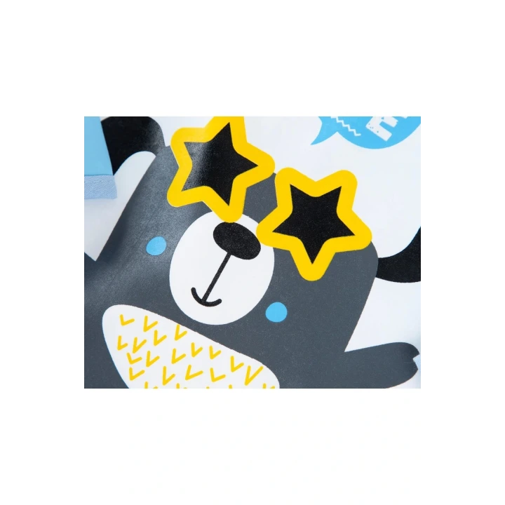 Babyjem Poli Muşamba Kollu Mama Önlüğü Mavi Outlet