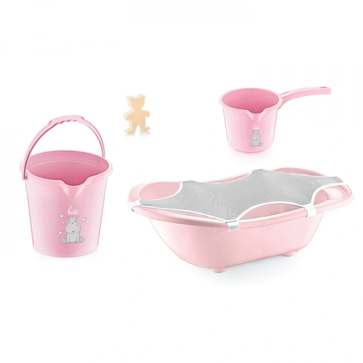 Babyjem 5 Parça Banyo Küvet Seti Pembe