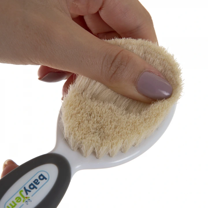 Babyjem Fırça Tarak Seti Doğal Kıl Gri