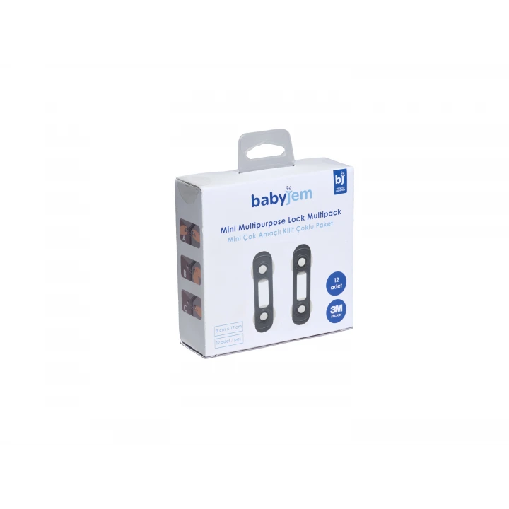 Babyjem Çok Fonksiyonlu Çocuk Güvenlik Kilit Seti 12 Adet Antrasit