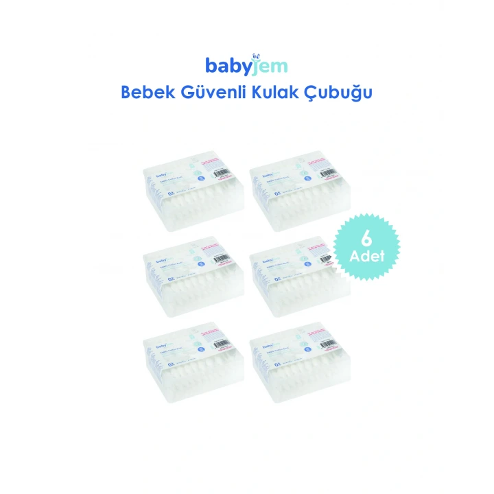 Babyjem Bebek Kulak & Burun Çubuğu 60 Adet/ 6lı