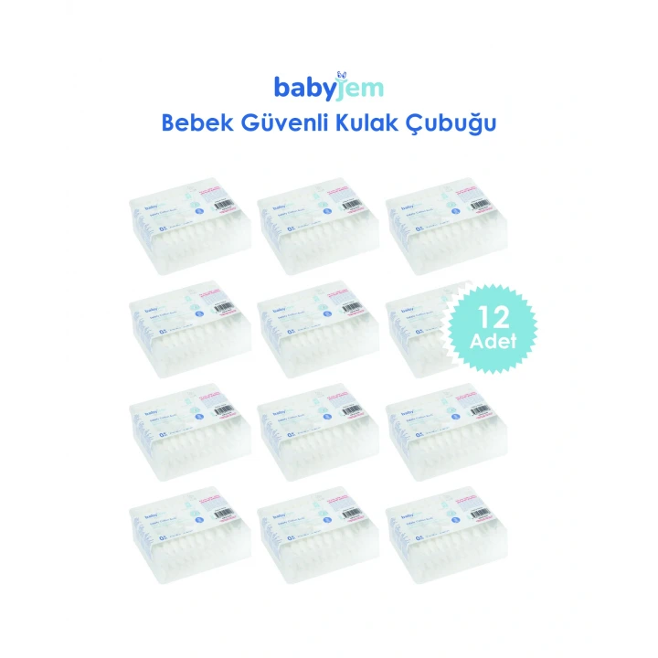 Babyjem Bebek Kulak & Burun Çubuğu 60 Adet/ 12li
