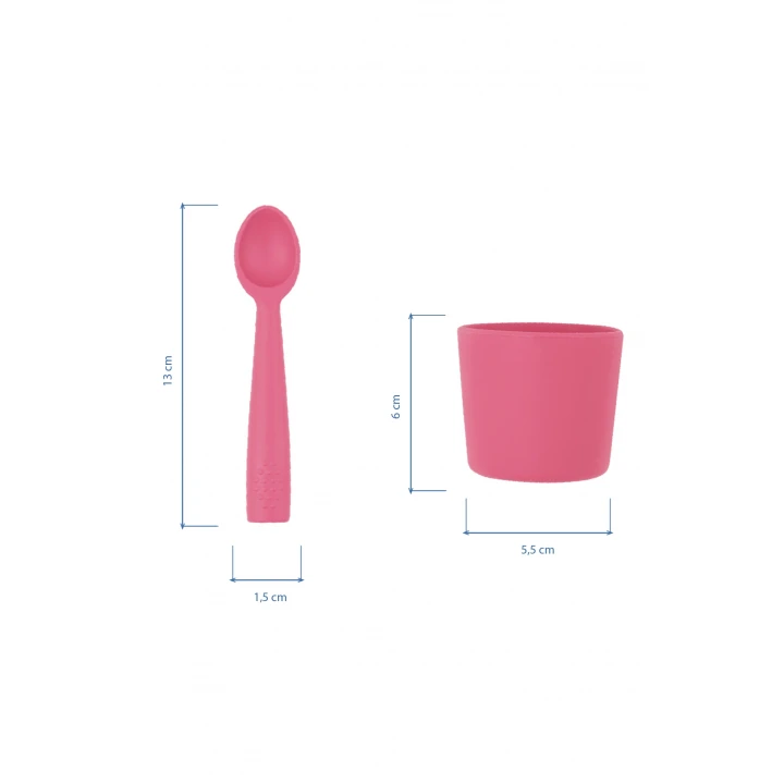 Babyjem 917 Silikon Beslenme Seti Silikon Kaşık Hediyeli