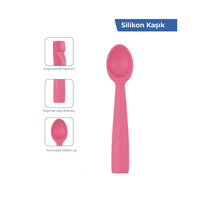 Babyjem 917 Silikon Beslenme Seti Silikon Kaşık Hediyeli