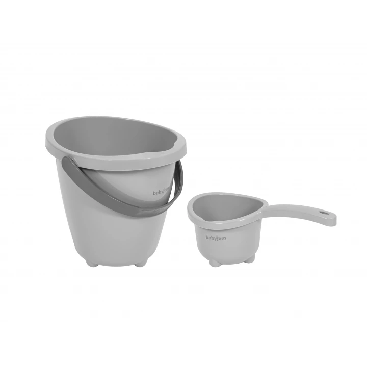 Babyjem Elegant Kova & Maşrapa Set Gri