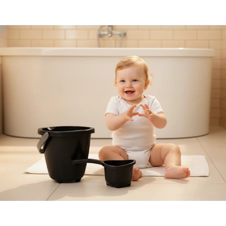 Babyjem Elegant Kova & Maşrapa Set Siyah