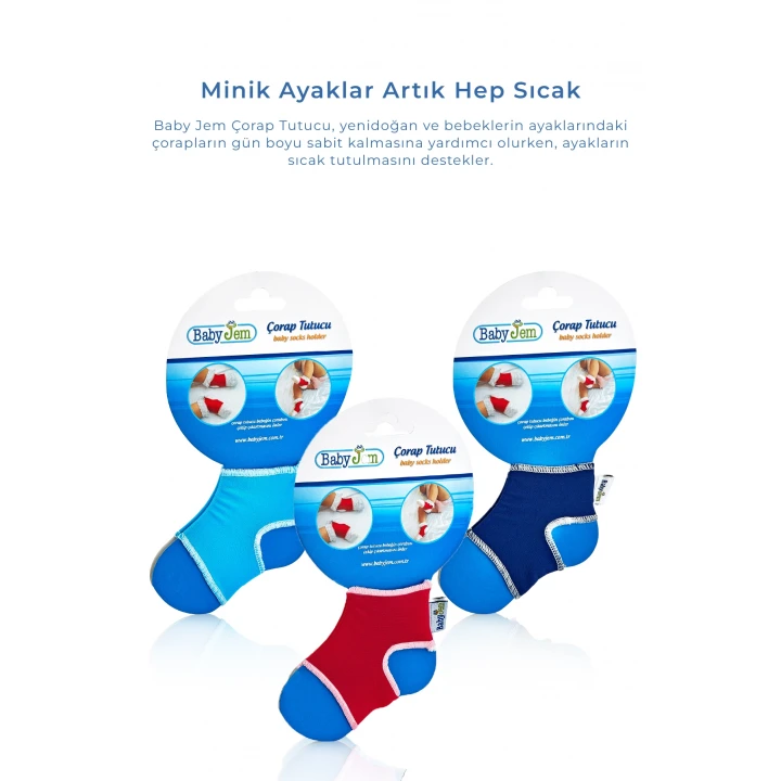 Babyjem 932 Bebek Çorap Tutucu 3lü Set