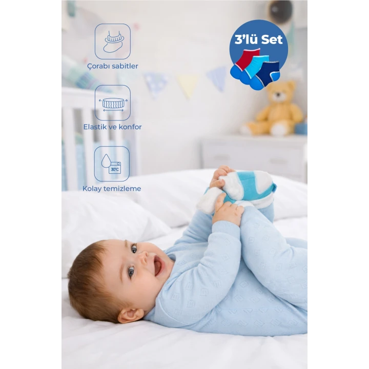 Babyjem 932 Bebek Çorap Tutucu 3lü Set