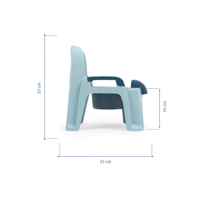 Babyjem Afacan Lazımlık Ergonomik Tuvalet Eğitimi Yardımcısı İndigo Mavi