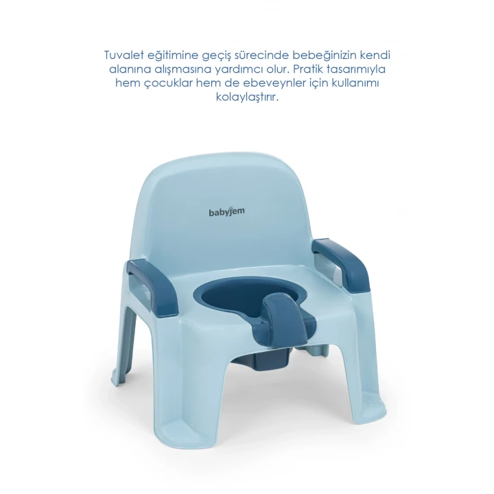 Babyjem Afacan Lazımlık Ergonomik Tuvalet Eğitimi Yardımcısı İndigo Mavi