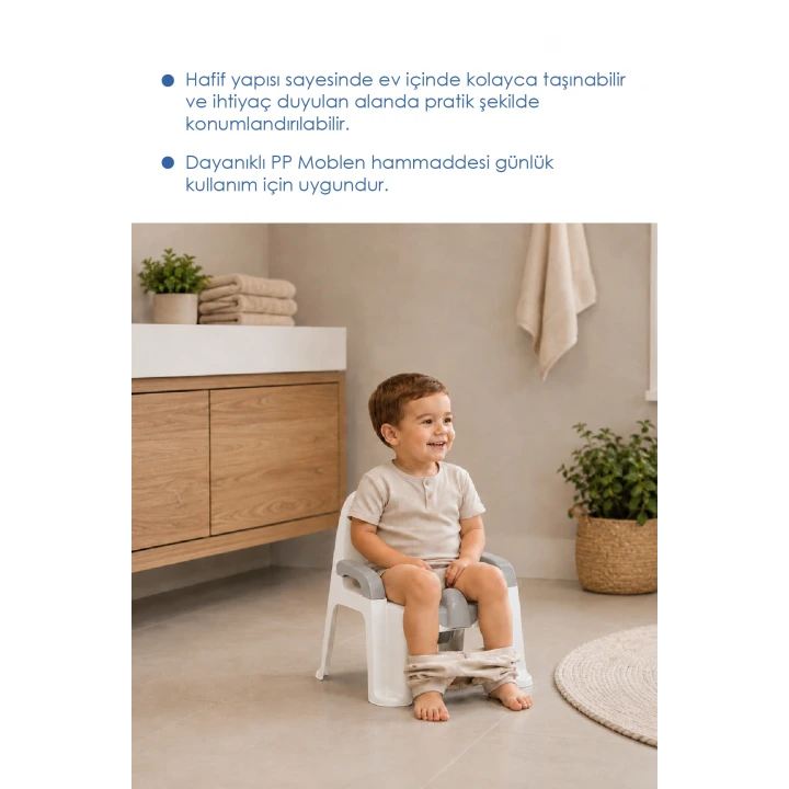 Babyjem Afacan Lazımlık Ergonomik Tuvalet Eğitimi Yardımcısı Kum Beji