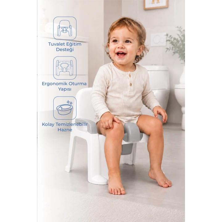 Babyjem Afacan Lazımlık Ergonomik Tuvalet Eğitimi Yardımcısı Kum Beji