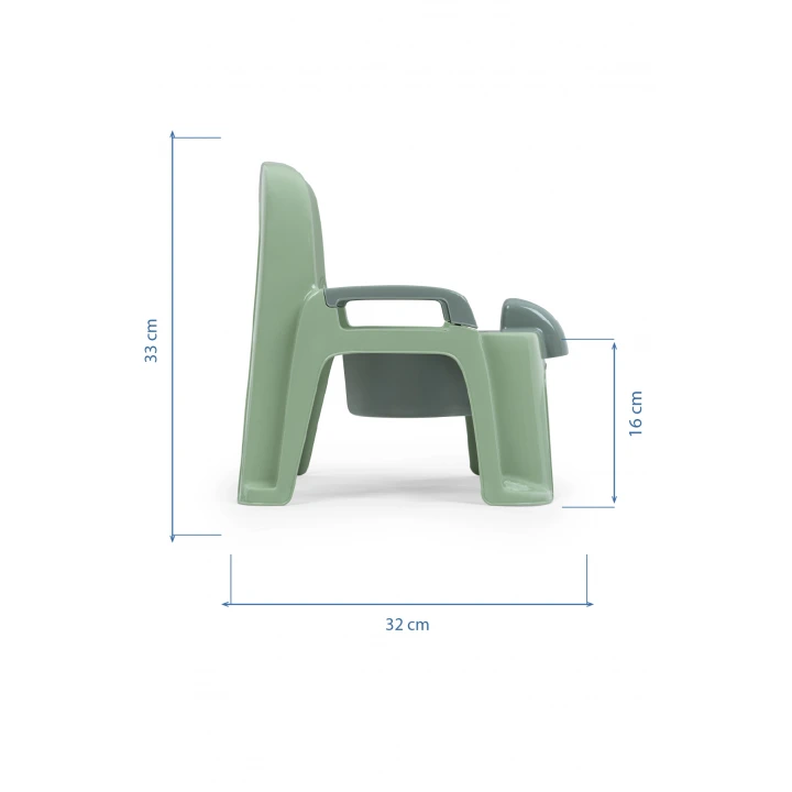 Babyjem Afacan Lazımlık Ergonomik Tuvalet Eğitimi Yardımcısı Soft Yeşil