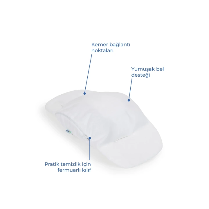Babyjem Ana Kucağı Bel Desteği Havlu Beyaz
