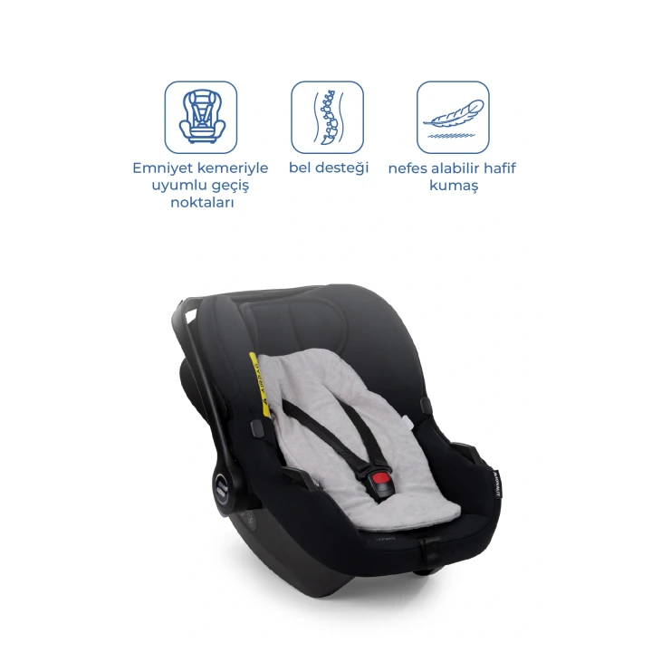 Babyjem Ana Kucağı Bel Desteği Havlu Gri