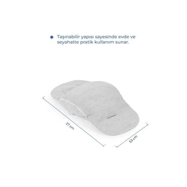 Babyjem Ana Kucağı Bel Desteği Havlu Gri