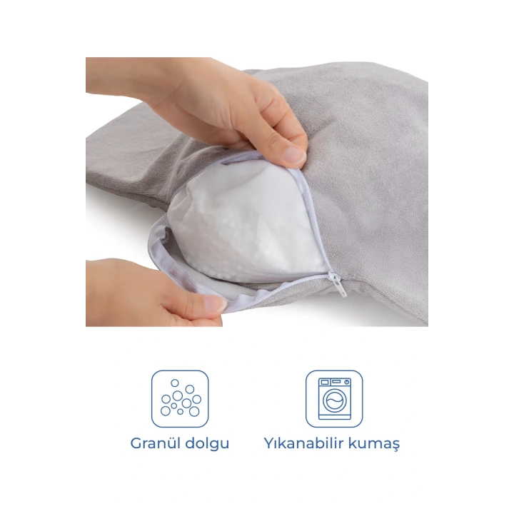 Babyjem Ana Kucağı Bel Desteği Havlu Gri