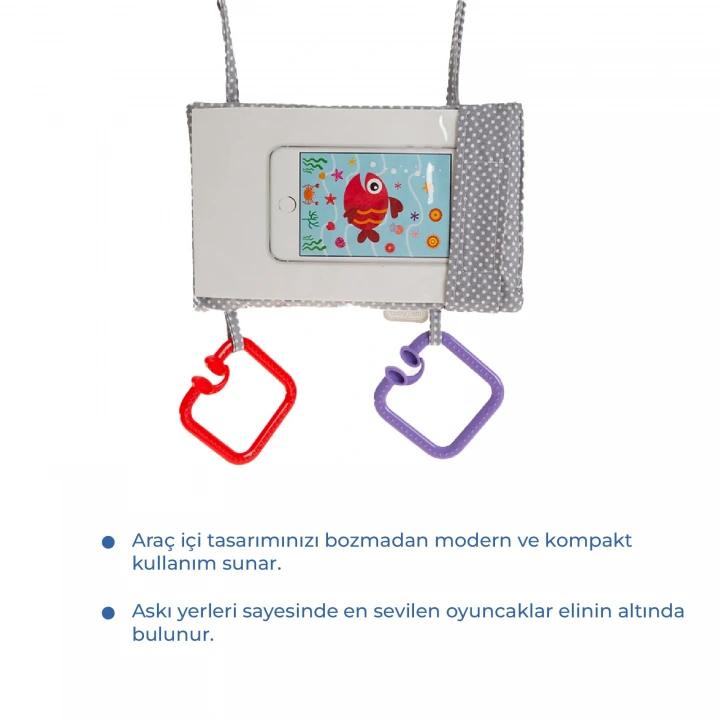 Babyjem Araç Içi Telefon Askılığı Gri Puanlı