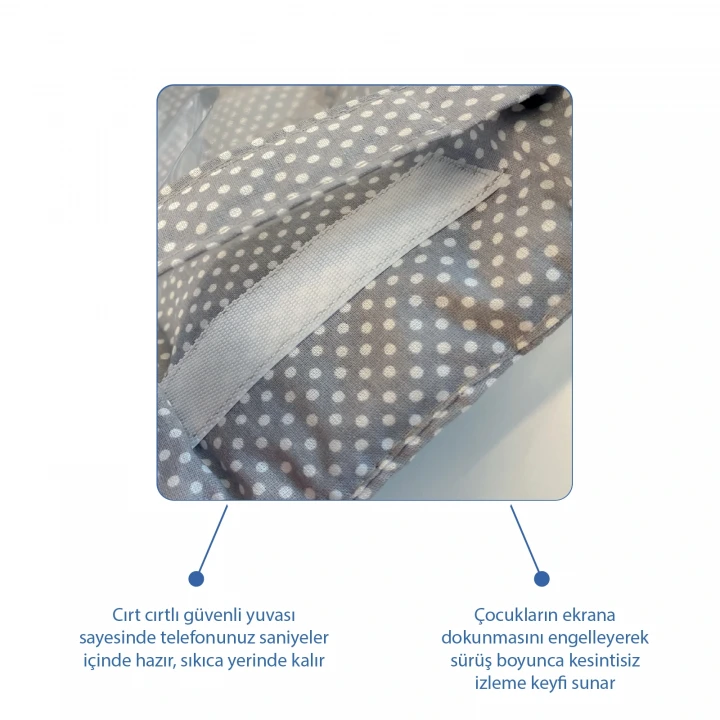 Babyjem Araç Içi Telefon Askılığı Gri Puanlı