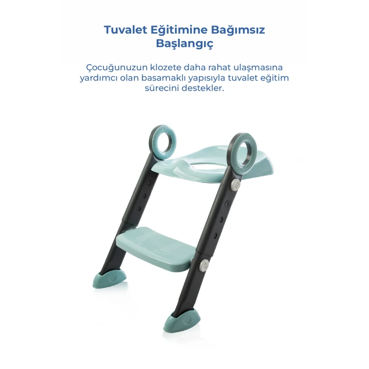 Babyjem Basamaklı Katlanır Klozet Adaptörü Mint