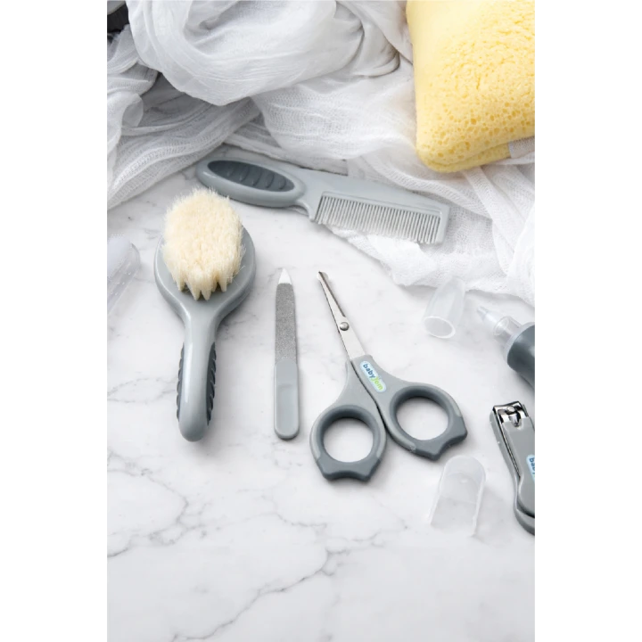 Babyjem Çantalı Bebek Bakım Bakım Seti 7 Parça Gri