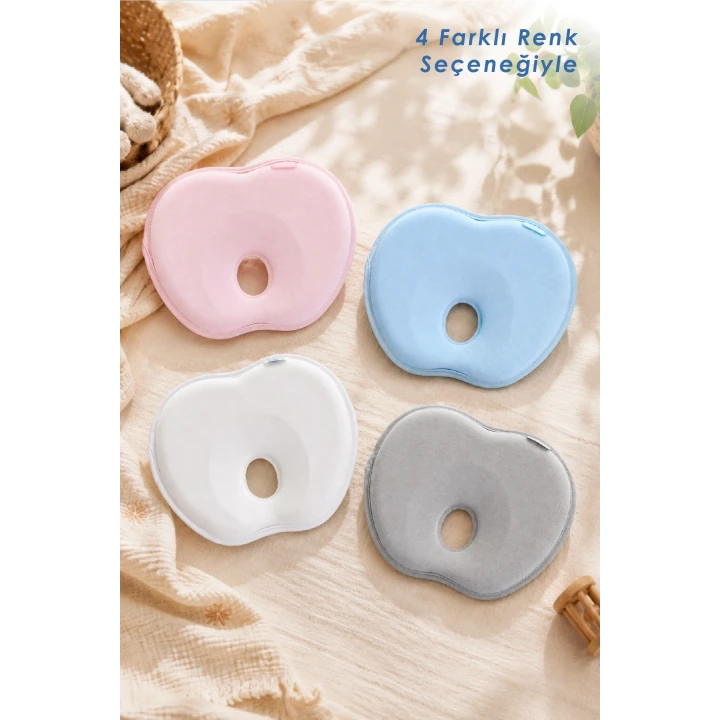 Babyjem Bebek Düz Kafa Yastığı Düz Kafa Engelleyici Yastık Mavi