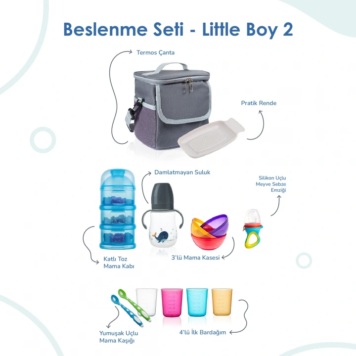 Babyjem Bebek Hediye Beslenme Seti Little Boy 8 Parça
