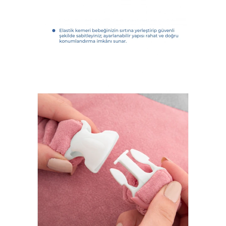 Babyjem Bebek Melek Kanadı Koruma Yastığı Pembe Kadife