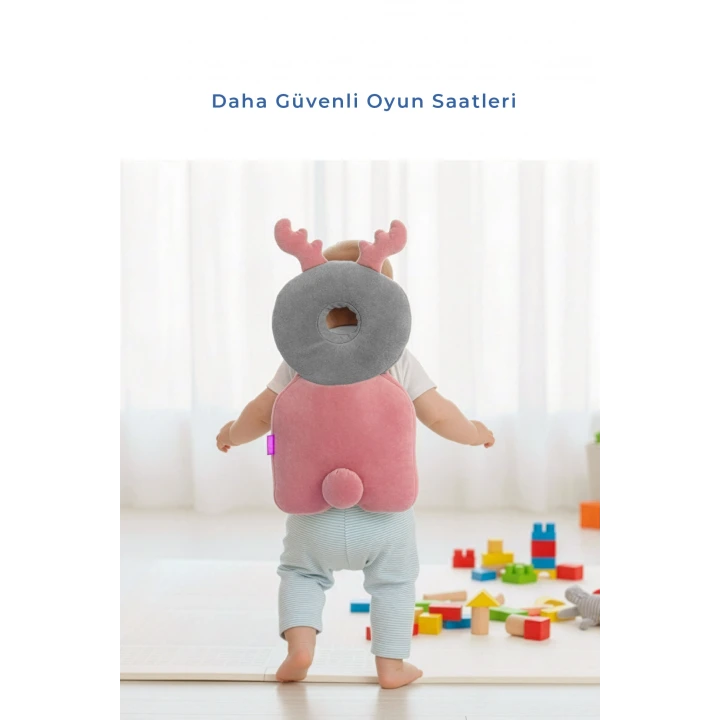 Babyjem Bebek Melek Kanadı Koruma Yastığı Pembe Kadife