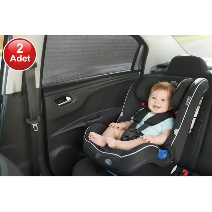 Babyjem Bebek Oto Yan Cam Perdesi Standart - 2 Adet (50x80cm)