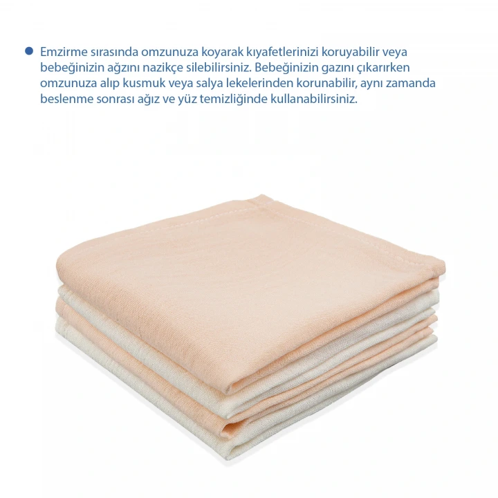 Babyjem Bürümcük Mendil 4lü Somon
