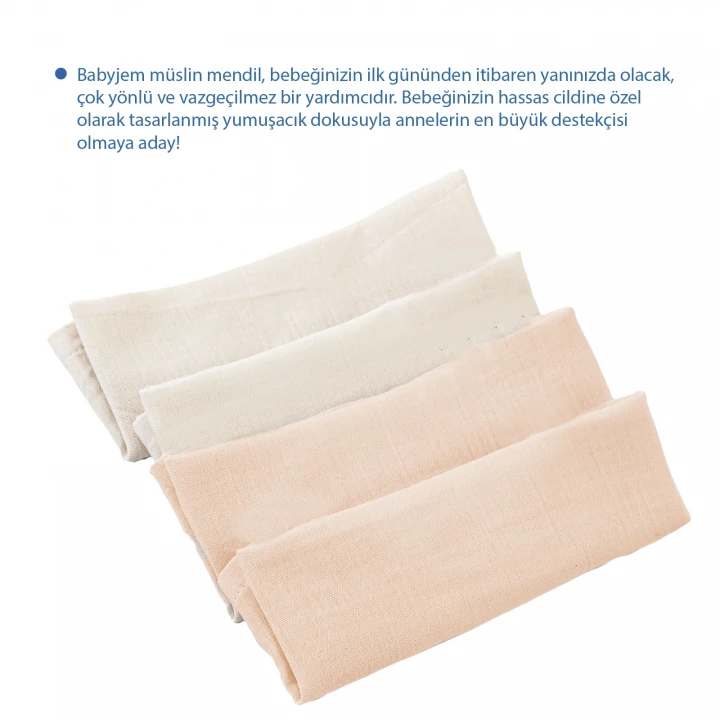 Babyjem Bürümcük Mendil 4lü Somon