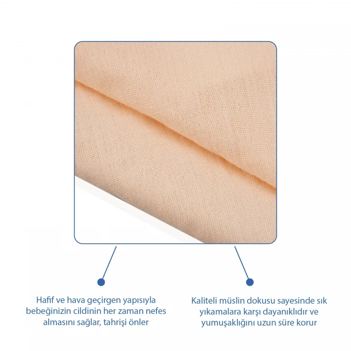 Babyjem Bürümcük Mendil 4lü Somon