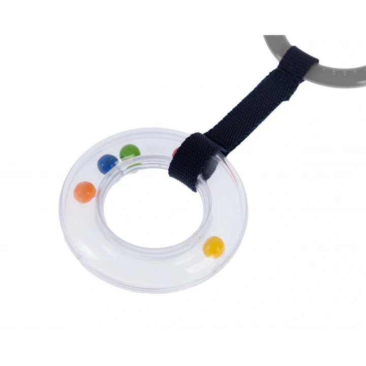 Babyjem Pusete Asılabilir Oval Sesli Çıngırak Gri