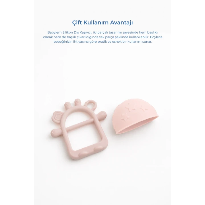 Babyjem Crabby Tutma Halkalı Silikon Diş Kaşıyıcı Pembe