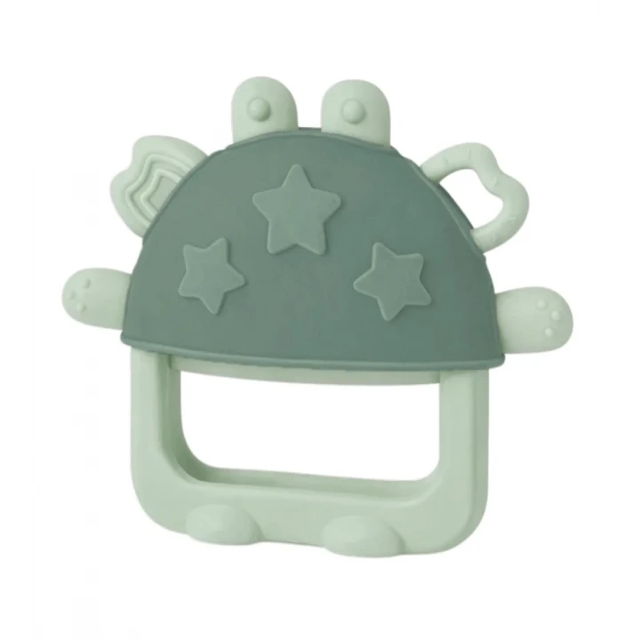 Babyjem Crabby Tutma Halkalı Silikon Diş Kaşıyıcı Soft Yeşil