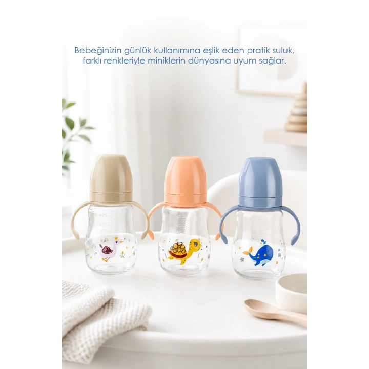 Babyjem Damlatmayan Suluk Alıştırma Bardağı 250 ml Gri