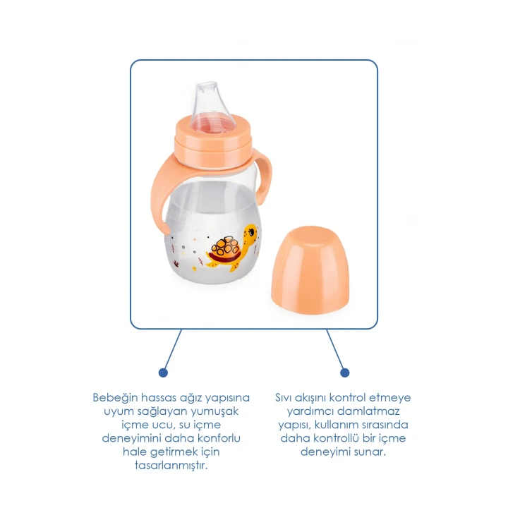 Babyjem Damlatmayan Suluk Alıştırma Bardağı 250 ml Turuncu