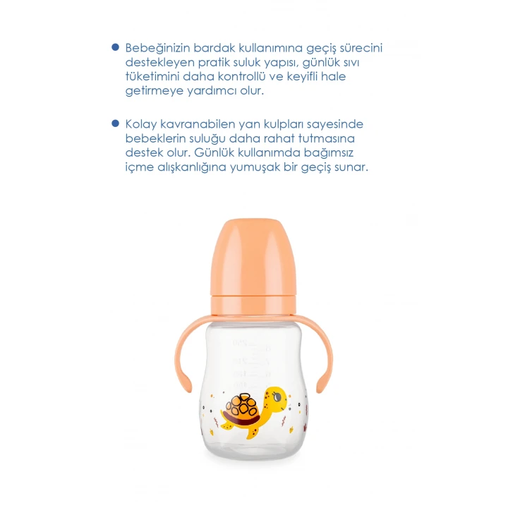 Babyjem Damlatmayan Suluk Alıştırma Bardağı 250 ml Turuncu